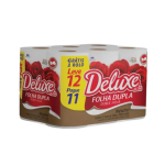 Papel Higiênico Delux Folha Dupla Com 20m (Leve 12 Pague 11)