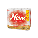 Papel Higiênico Neve Folha Dupla Neutro com Toque de Seda, 20 m (Kit com 12 Rolos)