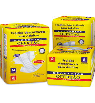 Fralda P/ Adultos (M/G - 8 | XG - 7)