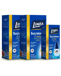 Kit Adoçante Linea Sucralose Leve 2 De 75ml + 1 De 25ml Linea Sucralose Líquido